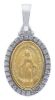 Picture of Miraculous Medal gr 6 yellow / white gold 18k, cubic zirconia