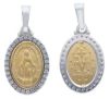 Picture of Miraculous Medal gr 6 yellow / white gold 18k, cubic zirconia