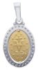 Picture of Miraculous Medal gr 8,2 yellow / white gold 18k, cubic zirconia