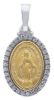 Picture of Miraculous Medal gr 8,2 yellow / white gold 18k, cubic zirconia