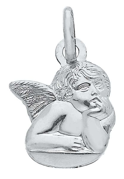 Immagine di Ciondolo Angelo di Raffaello gr 0,9 oro bianco 18k