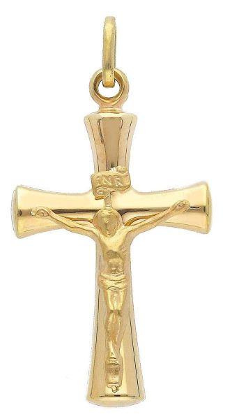 Immagine di Crocifisso stondato INRI gr 0,85 oro giallo 9kt
