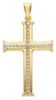 Picture of Double Byzantine Cross Pendant gr 1,3 yellow / white gold 9k
