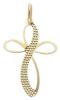 Picture of Flower Cross Pendant for women gr 0,4 yellow gold 9k