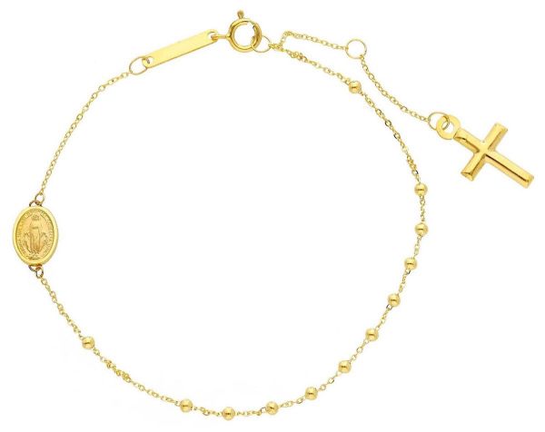 Imagen de Pulsera de Rosario para hombre gr 0,9 oro amarillo 9kt