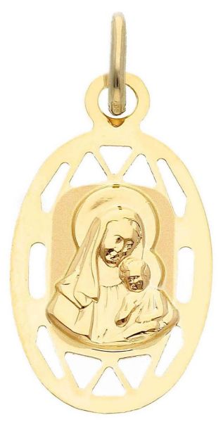 Picture of Madonna and Child Pendant gr 0,75 yellow gold 9k