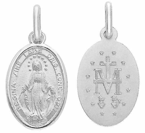Imagen de Medalla de la Virgen Milagrosa gr 2,1 oro blanco 18k
