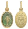 Imagen de Medalla la Milagrosa gr 1,5 oro amarillo 18k esmalte verde