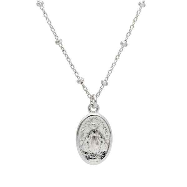 Immagine di Girocollo Argento 925  con pendente Madonna Miracolosa  cm 40+5