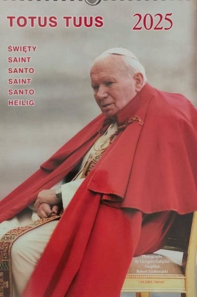 Imagen de Calendario Ufficiale Papa Giovanni Paolo II Santo 2025 cm 21x30 da muro LEV Libreria Editrice Vaticana
