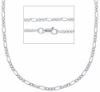 Imagen de Cadena malla Figaro plata 925 45 cm para mujer