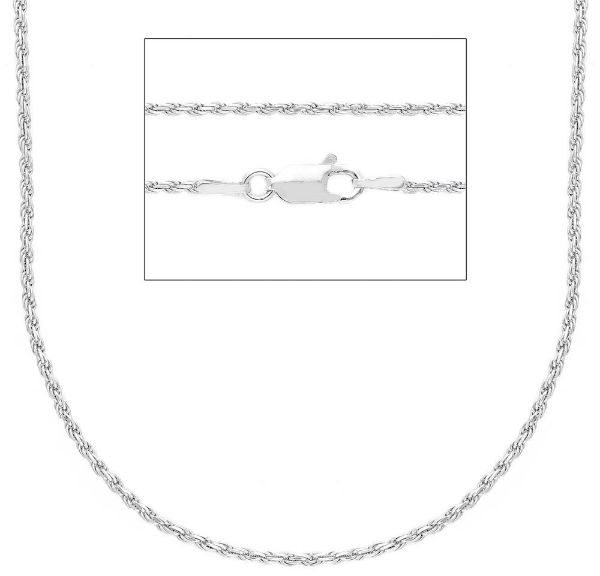 Picture of Silver 925 Rope Chain Necklace 45 cm (17,7 inch)