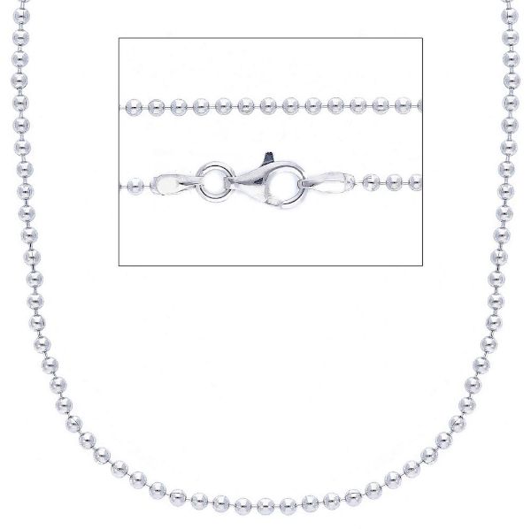 Imagen de Gargantilla de Bolitas de plata 925 45 cm