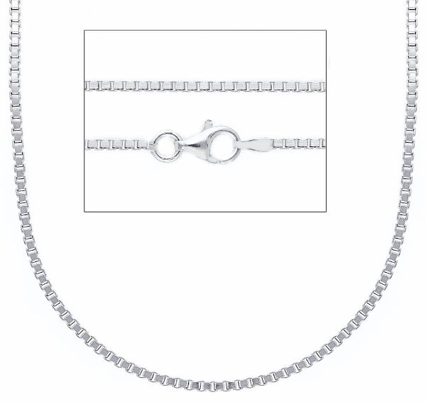 Picture of Silver 925 Box Chain Necklace for women 45 cm (17,7 inch)