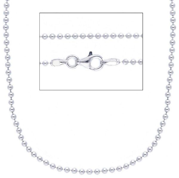 Picture of Silver 925 Beads Chain for women 60 cm (23,60 inch)