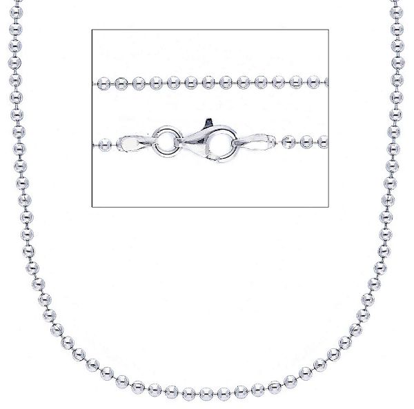Imagen de Collar de Bolitas hombre de plata 925 40 cm