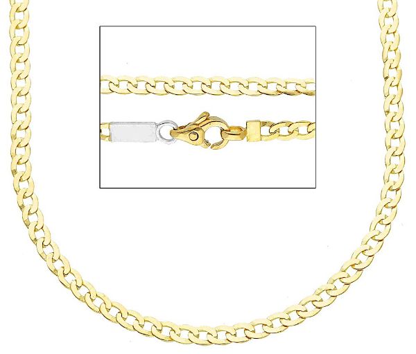 Imagen de Cadena Barbada de oro amarillo 18k- 50 cm