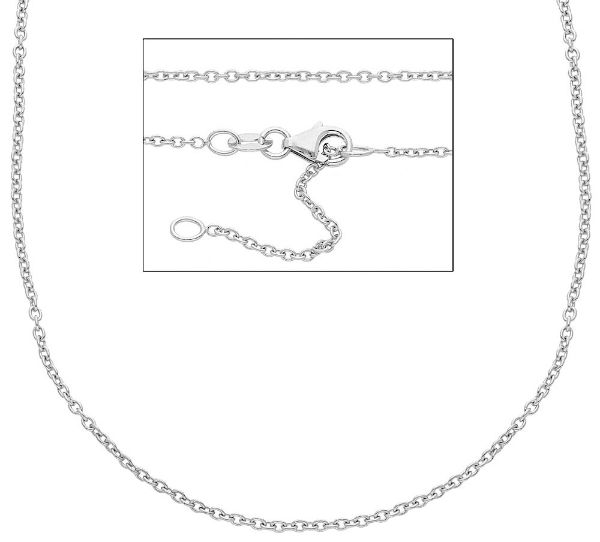 Immagine di Catenina Rolò oro bianco 18k uomo 40 cm