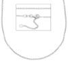 Immagine di Collana maglia Rolò oro bianco 18k 42+3 cm
