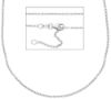 Immagine di Catenina Rolò oro bianco 18k uomo 50 cm