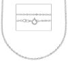 Imagen de Cadena malla Rolo oro blanco 18k para mujer 40 cm