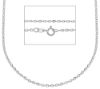 Imagen de Cadena malla Rolo oro blanco 18k50 cm
