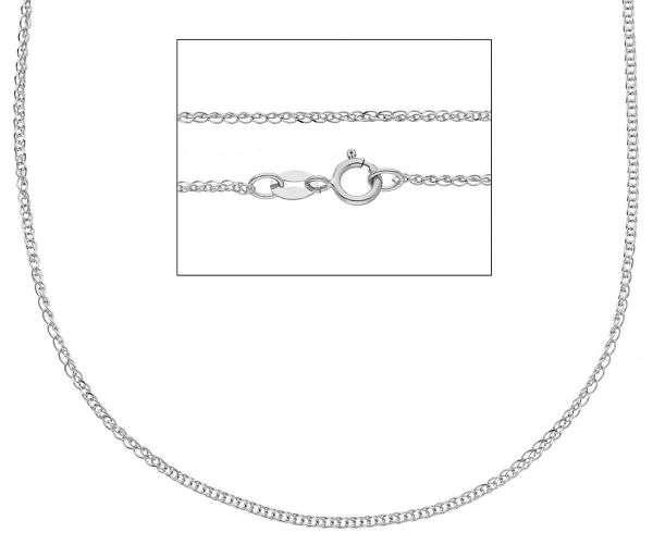 Immagine di Catena Spiga oro bianco 18k uomo 45 cm