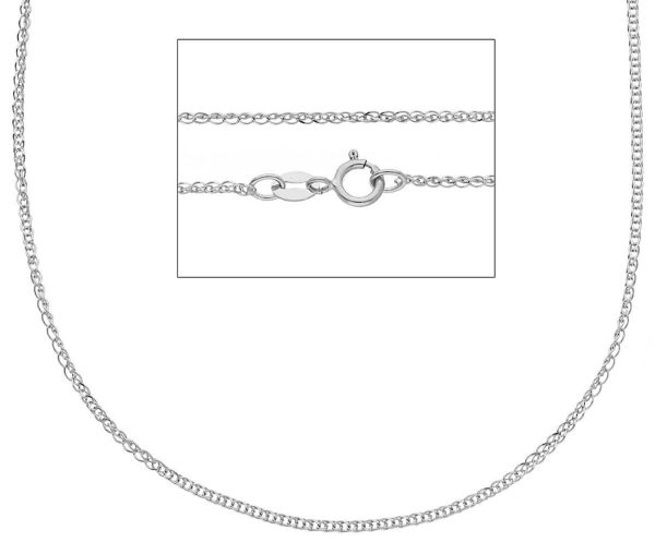 Immagine di Catena Spiga oro bianco 18k uomo 50 cm