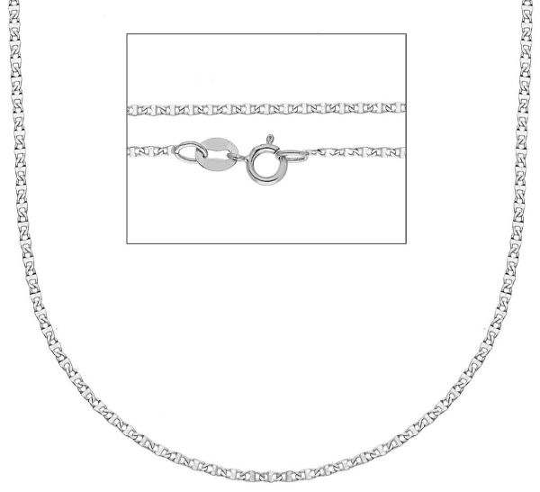 Imagen de Collar malla Traversino oro blanco 18k50 cm