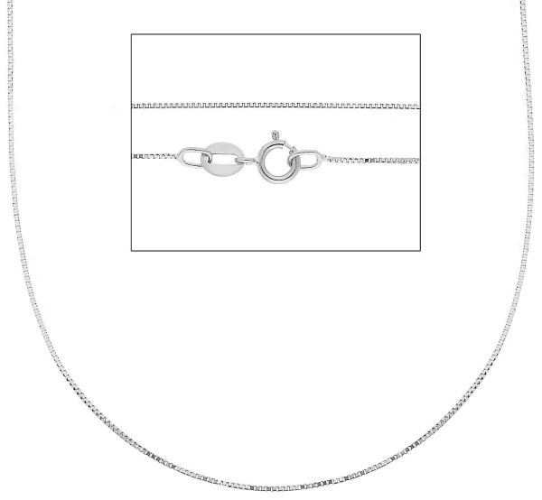 Immagine di Collana Veneziana oro bianco 18k uomo 40 cm