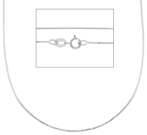 Immagine di Collana Veneziana oro bianco 18k uomo 45 cm