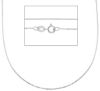 Picture of White gold 18k Box Chain for men 50 cm (19,7 inch)