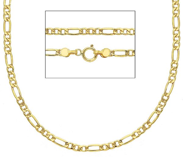 Immagine di Collana Figaro oro giallo 18k 60 cm