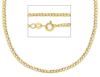 Imagen de Cadena Barbada de oro amarillo 18k para hombre 60 cm