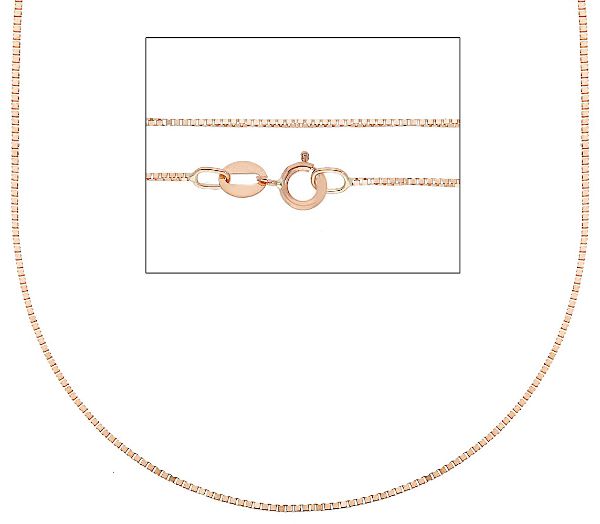 Immagine di Collana maglia Veneziana oro rosa 18k 50 cm