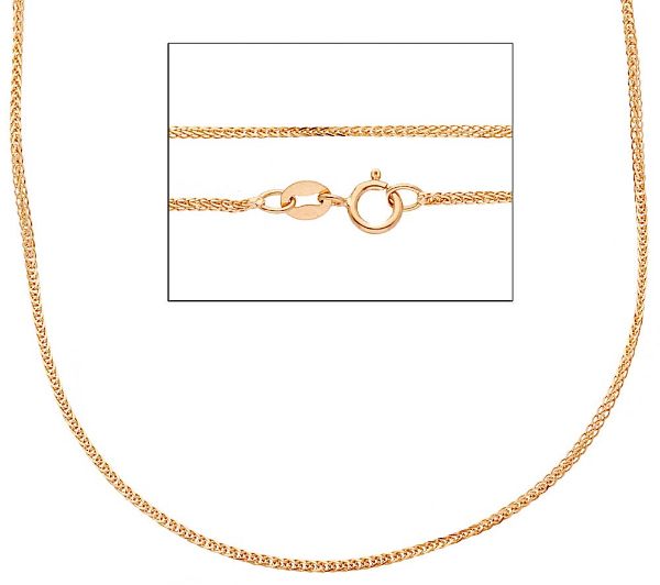 Immagine di Collana maglia Spiga oro rosa 18k 45 cm