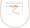 Imagen de Collar Rolo oro rosa 18k para mujer 50 cm
