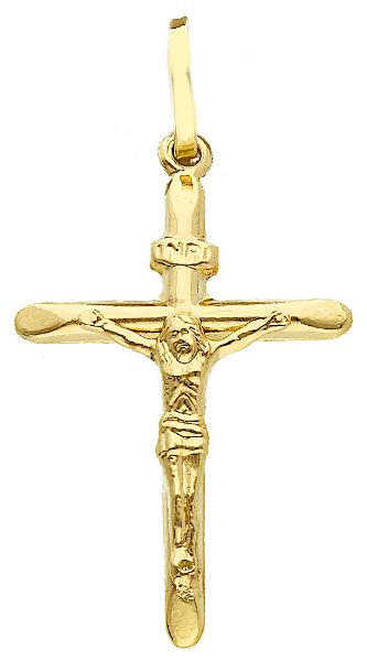 Picture of Yellow gold 18k Crucifix for men gr 0,8