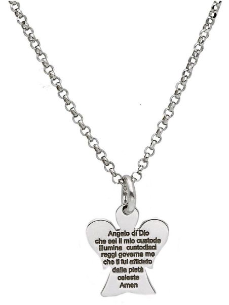 Imagen de Collar Angel plata 925 oración grabada