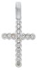 Picture of Mini Cross Pendant gr 0,6 white gold 18k, cubic zirconia