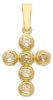 Imagen de Cruz gr 0,7 oro amarillo 18k y 6 zircones para mujer