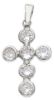 Picture of Zircons Cross Necklace for women gr 1 white gold 18k