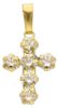 Immagine di Ciondolo Croce donna gr 0,85 oro giallo 18k e 6 zirconi