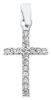 Immagine di Pendente Croce donna gr 1,05 oro bianco 18k e zirconi