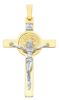 Immagine di Croce di San Benedetto gr 9,3 oro giallo / bianco 18k