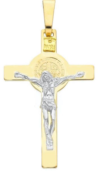 Picture of St. Benedict Necklace gr 5,4 solid yellow / white gold 18k