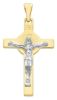 Immagine di Croce di San Benedetto gr 3 oro giallo / bianco 18k