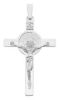 Imagen de Cruz de San Benito gr 9 oro blanco macizo 18k