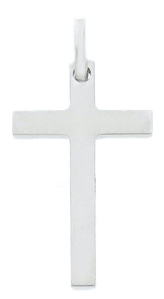 Imagen de Cruz recta simple gr 1,25 oro blanco macizo 18k