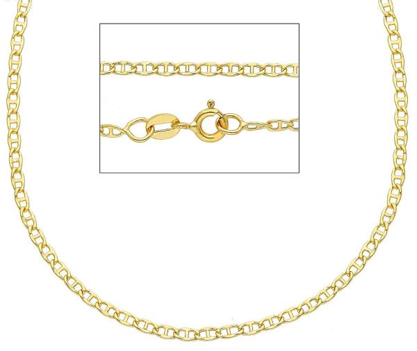 Immagine di Collana maglia Traversino oro giallo 18k uomo 50 cm